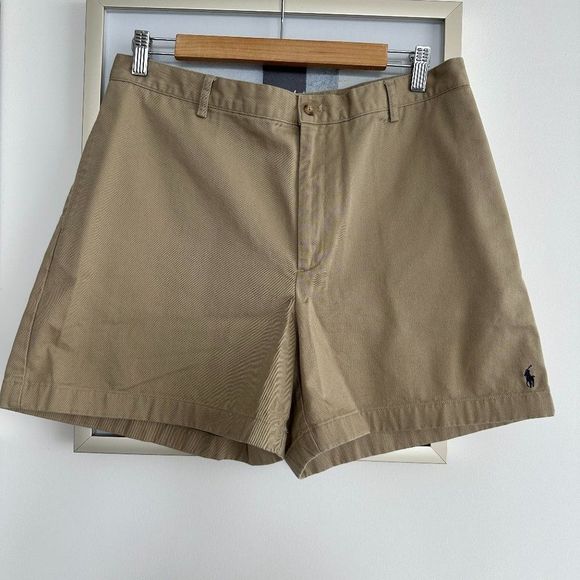 Ralph Lauren Sport Golf Shorts Womens 14 Khaki Beige Chino Vintage Preppy - Picture 2 of 7